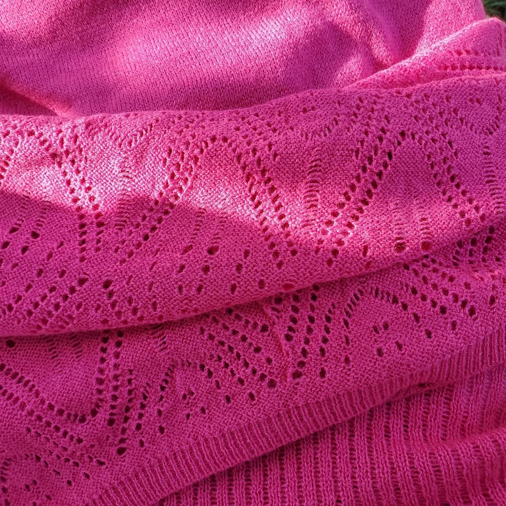 Collection's E.T.C. Pink Women's Open Sweater (Size XL) - Picture 5 of 11